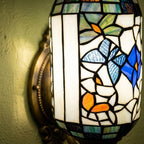 Cream Floral Stained Glass Pendant Light - product view 2