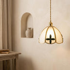 Green Floral Stained Glass Pendant Light - product view 5