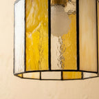 Cream Amber Stained Glass Pendant Light - product view 3