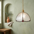 Clear Textured Stained Glass Pendant Light - product view 6