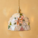 Coastal Mosaic Glass Pendant Light by AuroraeGlass