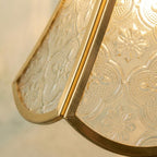 Clear Embossed Glass Pendant Light - product view 2