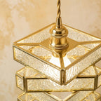 Gold Textured Glass Pendant Light - product view 4