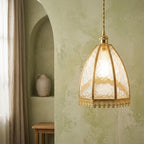 Clear Textured Glass Dome Pendant Light - product view 6