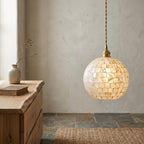 Capiz Shell Globe Pendant Light - product view 5