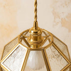 Geometric Textured Glass Scalloped Pendant Light - product view 3