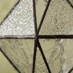 Clear Textured Geometric Stained Glass Pendant Light Shade - product view 2