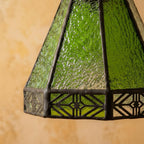 Green Stained Glass Geometric Art Deco Bohemian Pendant Light - product view 3