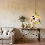 Iridescent Mosaic Glass Pendant Light - product view 9