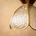 Butterfly Stained Glass Amber Pendant Light - product view 2