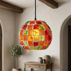 Mosaic Glass Bohemian Eclectic Pendant Light - product view 10