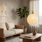 Capiz Shell Globe Pendant Light - product view 8