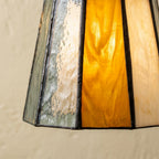 Small Amber Cream Stained Glass Pendant Light - product view 2