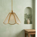 Clear Textured Glass Pendant Light - product view 6