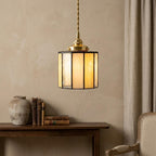 Cream Amber Stained Glass Pendant Light - product view 10