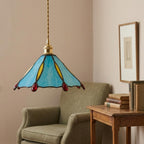 Blue Stained Glass Lamp Shade - product view 8
