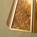 Amber Textured Glass Pendant Light - product view 2