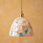 Mosaic Shell Table Pendant Light by AuroraeGlass
