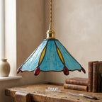 Blue Stained Glass Lamp Shade - product view 10