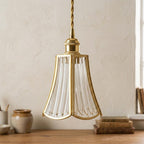 Clear Fluted Glass Pendant Light - product view 10