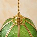 Green Textured Glass Pendant Light - product view 4