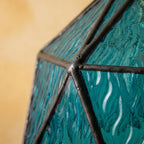 Teal Geometric Stained Glass Pendant Light - product view 2