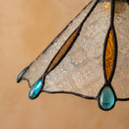 Stained Glass Pendant Light Shade Blue - product view 2