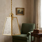 Geometric Textured Glass Art Deco Pendant Light - product view 8