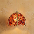 Red Agate Mosaic Glass Pendant Light - product view 2