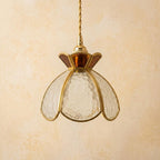 Butterfly Stained Glass Amber Pendant Light - product view 7
