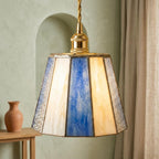 Blue Cream Stained Glass Pendant Light - product view 4