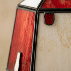 Red Cream Geometric Stained Glass Pendant Light - product view 3