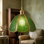Green Textured Glass Pendant Light - product view 10