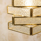 Gold Textured Glass Pendant Light - product view 2
