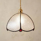 Clear Textured Stained Glass Pendant Light by AuroraeGlass