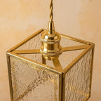 Geometric Textured Glass Square Kitchen Island Pendant Light - product view 4