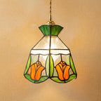 Stained Glass Tulip Pendant Light by AuroraeGlass