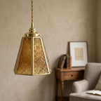 Amber Textured Glass Pendant Light - product view 8