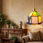 Stained Glass Cat Black Pendant Light - product view 8