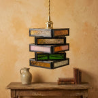 Geometric Stained Glass Art Deco Colorful Pendant Light - product view 10
