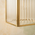 Square Ribbed Glass Pendant Light - product view 2
