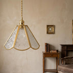 Clear Patterned Glass Pendant Light - product view 9