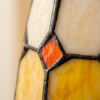 Handmade Cream and Yellow Faceted Bell Tiffany-Inspired Pendant Light - view 2