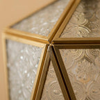 Handmade Faceted Geometric Pendant Light with Clear Triangular Panels - view 2