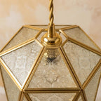 Handmade Faceted Geometric Pendant Light with Clear Triangular Panels - view 4