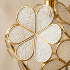 Clear-Look Rounded Petal Tiffany-Inspired Pendant Light, Layered Bud Form, Handmade - view 2
