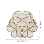 Clear-Look Layered Petal Pendant Light, Full Flower Form, Handmade - view 10