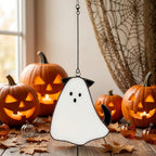 Handmade Stained Glass Dog Ghost Suncatcher, Halloween Pet Lover Decor by AuroraeGlass — photo 3