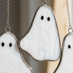 Five White Ghosts Halloween Mobile with Branch Hanger by AuroraeGlass — photo 8