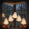 Five White Ghosts Halloween Mobile with Branch Hanger by AuroraeGlass — photo 1